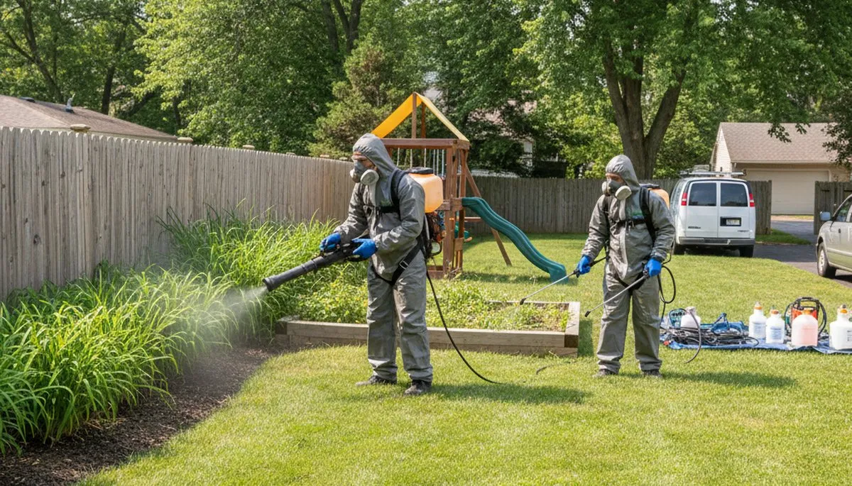 Andover, MA tree service technicians providing tick control for local yards and landscapes