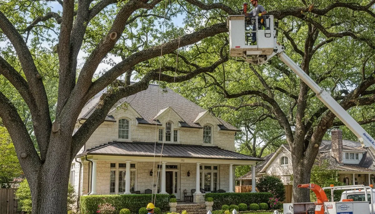 Tree service crew in Andover, MA providing professional tree removal and trimming services