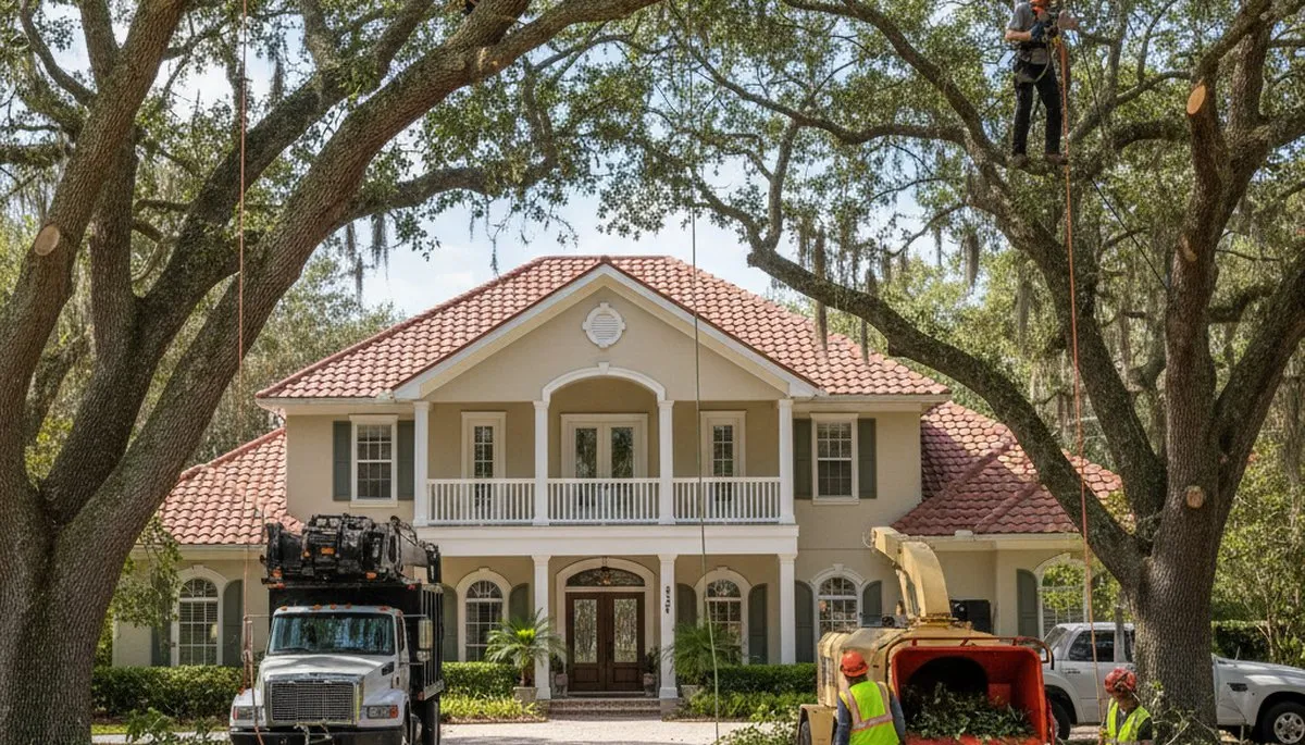 Tree service crew in Andover, MA providing professional tree trimming and removal services