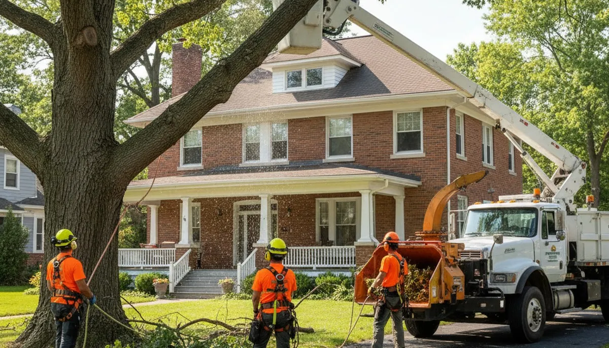 Tree service crew in Andover, MA providing professional tree care and removal services