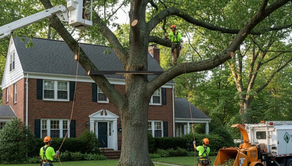 Tree service crew in Andover, MA providing professional tree care and removal services